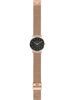 Quarzuhr in Roségold/ Schwarz