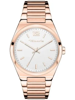 Quarzuhr in Roségold/ Weiß