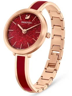 Quarzuhr in  Rosévegold/ Rot