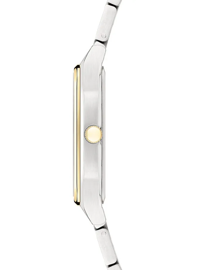 Quarzuhr in Silber/ Gold/ Weiß