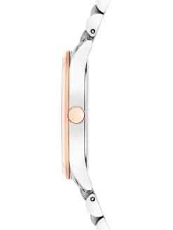 Quarzuhr in Silber/ Roségold