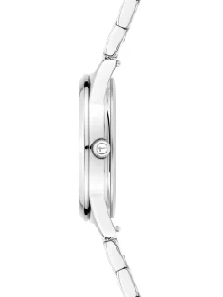 Quarzuhr in Silber/ Weiß