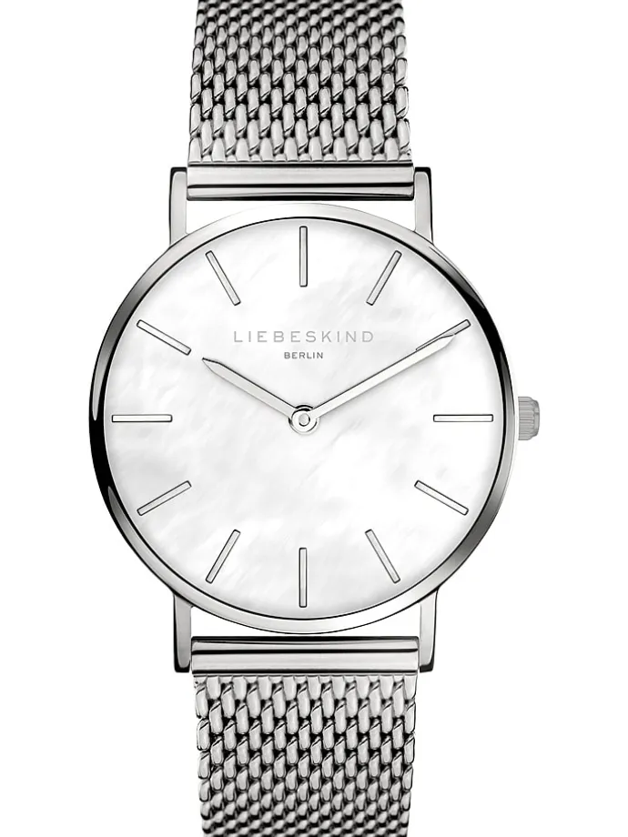 Quarzuhr in Silber/ Weiß