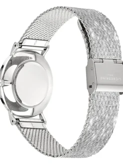 Quarzuhr in Silber/ Weiß