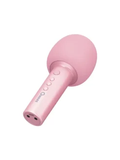 Qware Kabelloses Karaoke Mikrofon mit Bluetooth & Lautsprecher in Rosa