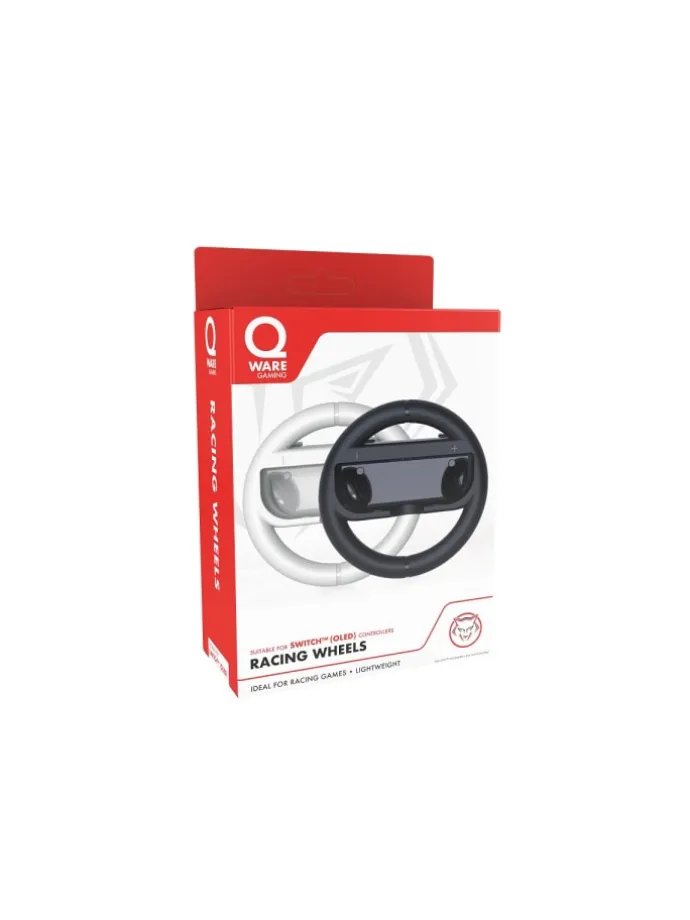 Qware Racing Lenkräder – 2er Set Kompatibel mit Nintendo Switch in Weiß