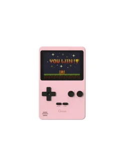 Qware Retro Spielkonsole Handheld 240 Spiele für unterwegs in Rosa