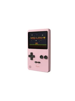 Qware Retro Spielkonsole Handheld 240 Spiele für unterwegs in Rosa