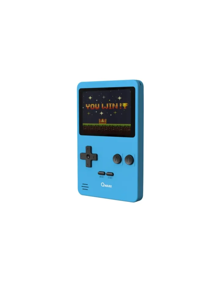 Qware Retro Spielkonsole Handheld 240 Spiele für unterwegs in Blau