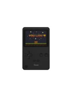 Qware Retro Spielkonsole Handheld 240 Spiele für unterwegs in Schwarz