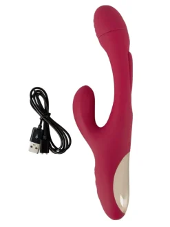 Rabbitvibrator Rabbit Vibrator with G-Spot Stimulation in rot