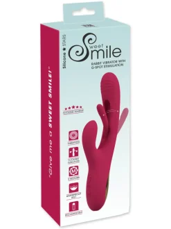 Rabbitvibrator Rabbit Vibrator with G-Spot Stimulation in rot