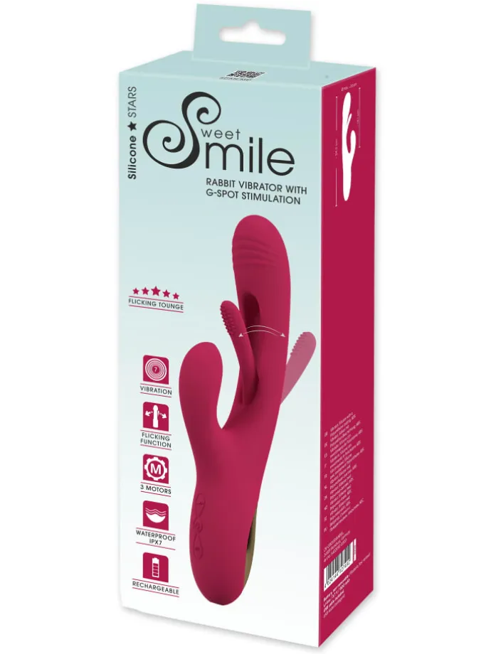 Rabbitvibrator Rabbit Vibrator with G-Spot Stimulation in rot