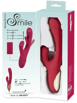Rabbitvibrator Rabbit Vibrator with G-Spot Stimulation in rot