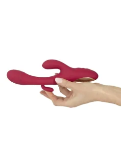 Rabbitvibrator Rabbit Vibrator with G-Spot Stimulation in rot