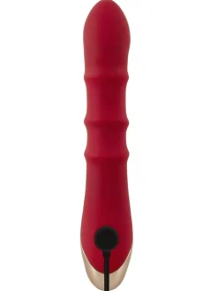 Rabbitvibrator Rabbit Vibrator with 3 Moving Rings in rot