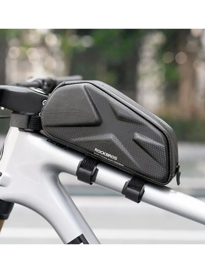 Rahmen-Fahrradtasche 1,4l starr – Schwarz