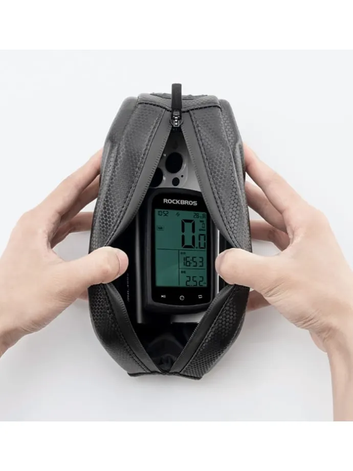 Rahmen-Fahrradtasche 1,4l starr – Schwarz