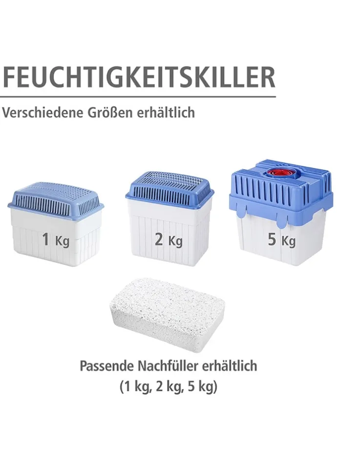 Raumentfeuchter "Feuchtigkeitskiller" in Blau/ Weiß