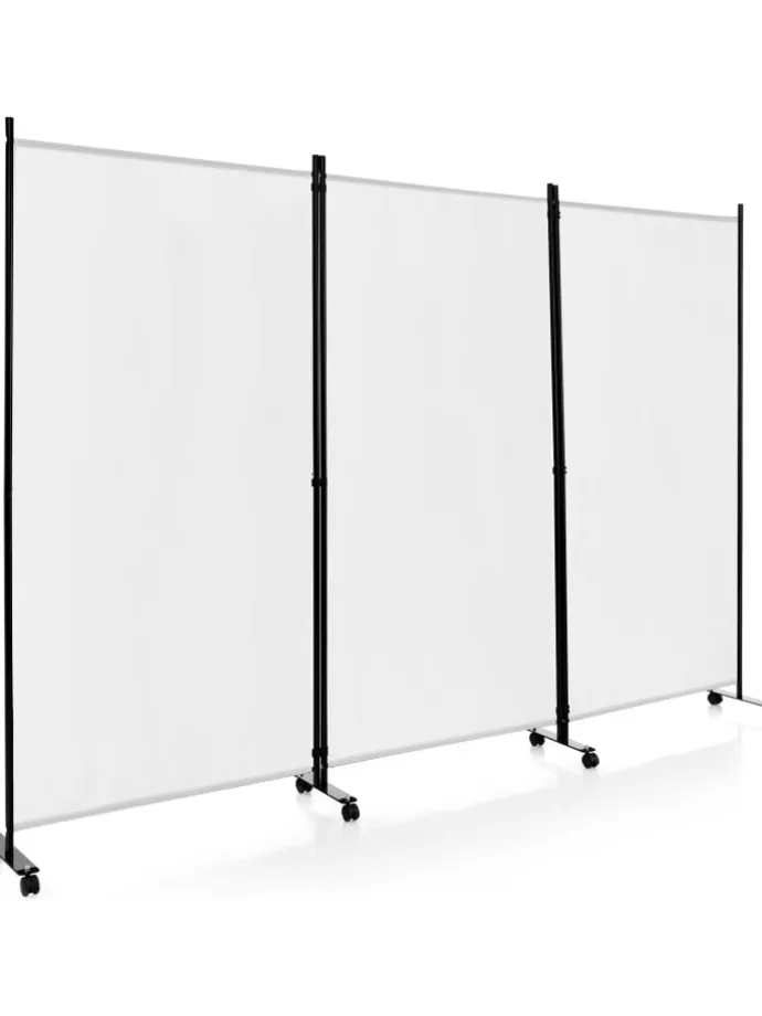 Raumteiler 3 tlg. 180cm in Weiß