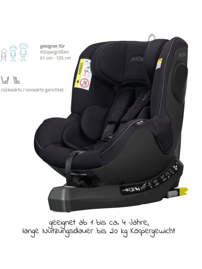 Reboarder-Kindersitz Sperber-Fix 61 61 cm in schwarz