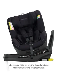 Reboarder-Kindersitz Sperber-Fix 61 61 cm in schwarz