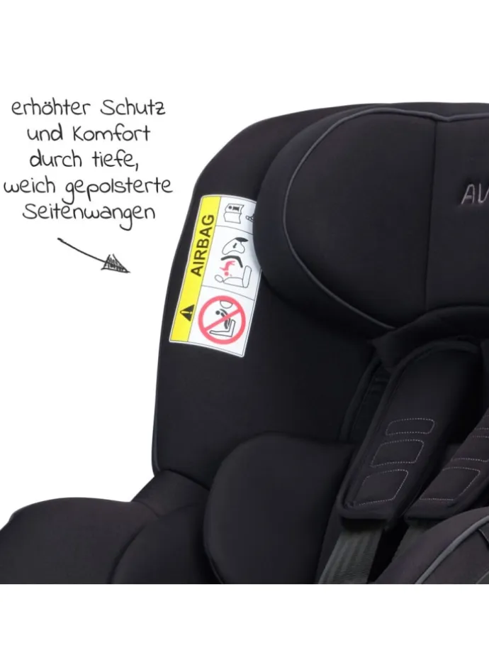 Reboarder-Kindersitz Sperber-Fix 61 61 cm in schwarz
