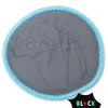 Reflektor-Klettie "Drachen" in Grau/ Hellblau