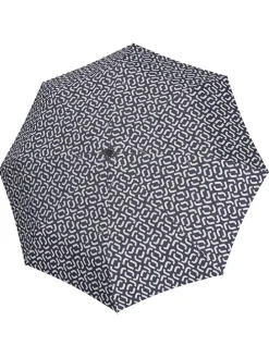 Regenschirm "Duomatic" in Dunkelblau/ Weiß