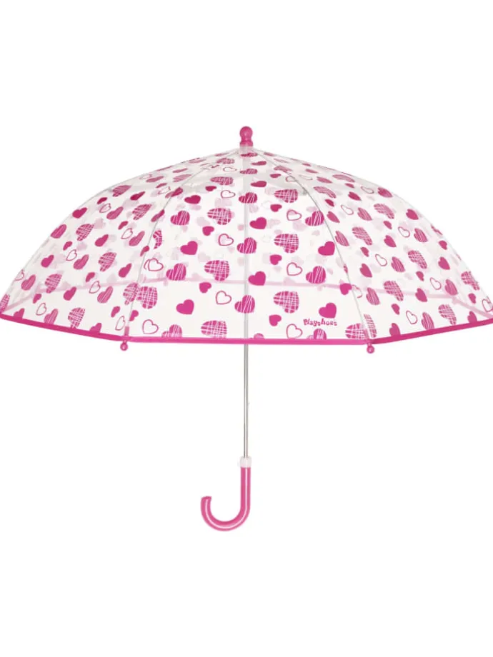 Regenschirm Herzchen in Transparent