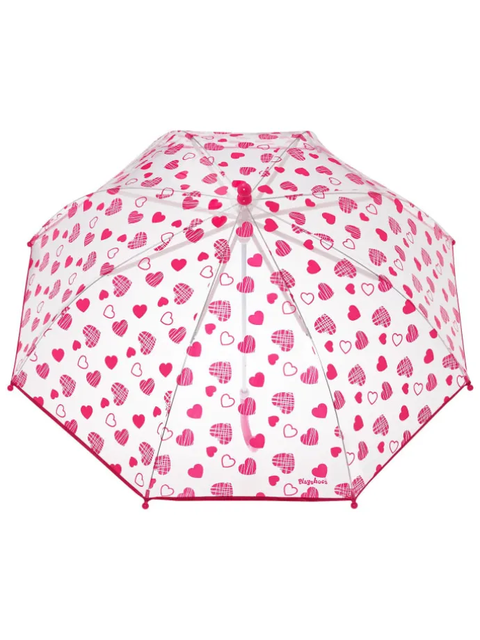 Regenschirm Herzchen in Transparent