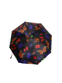 Regenschirm Reise-Taschenschirm mit Teleskopfunktion in Schwarz