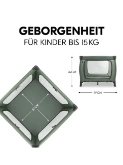 Reisebett & Laufgitter Sleep N Play SQ Set in gruen
