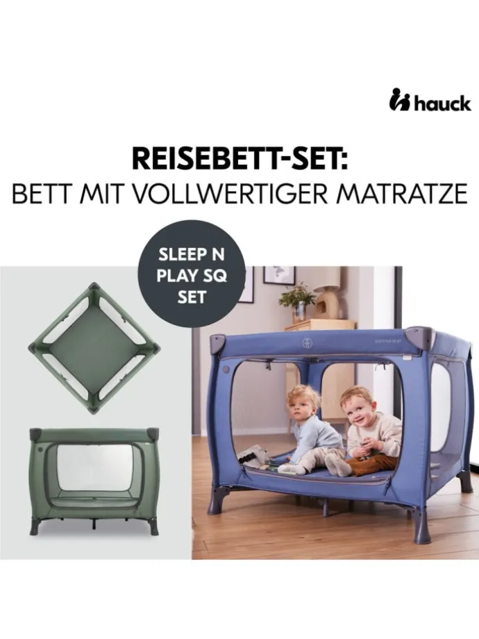 Reisebett & Laufgitter Sleep N Play SQ Set in gruen