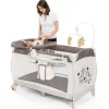 Reisebett Babycenter - Zoo in beige,braun,motiv