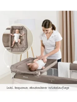Reisebett Babycenter - Zoo in beige,braun,motiv