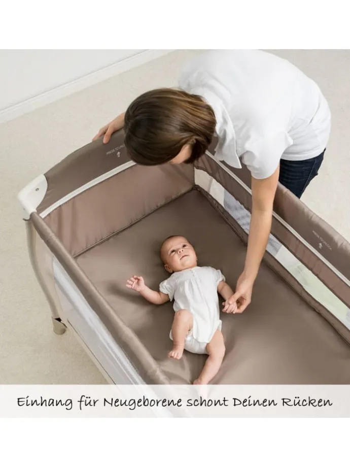 Reisebett Babycenter - Zoo in beige,braun,motiv