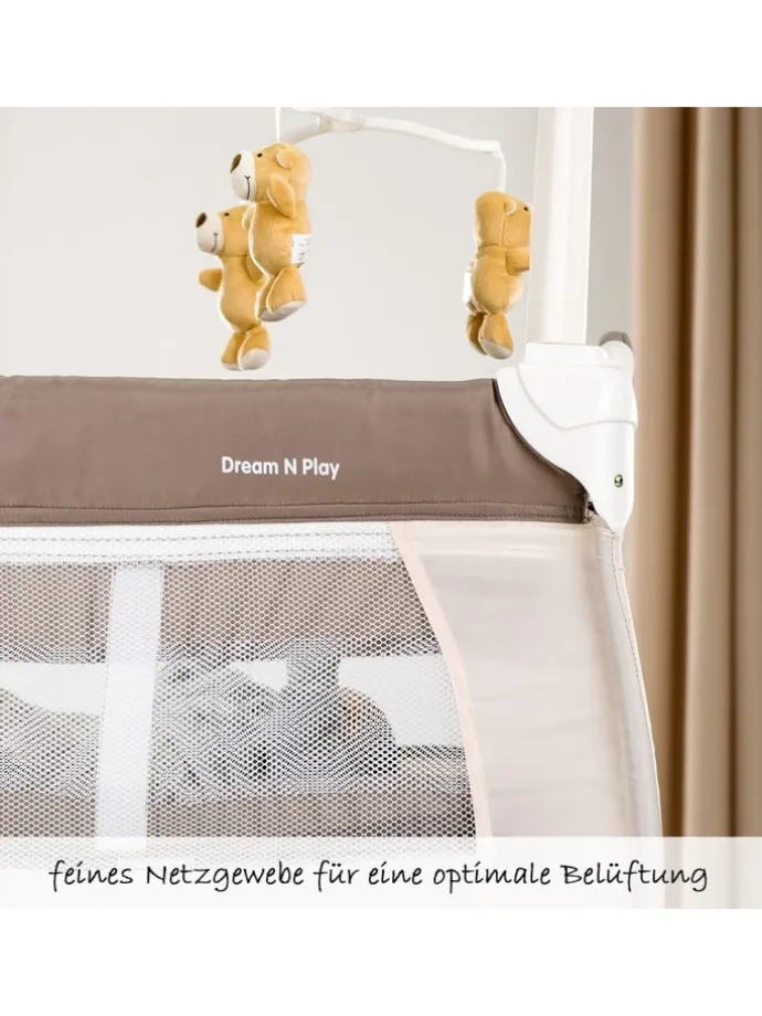Reisebett Babycenter - Zoo in beige,braun,motiv