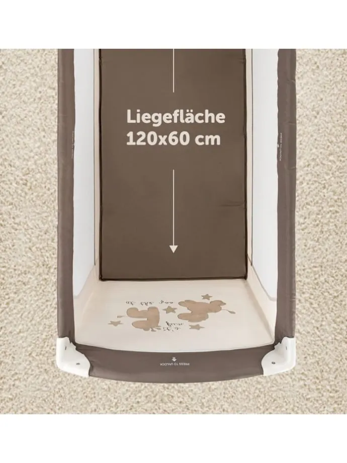 Reisebett Babycenter - Zoo in beige,braun,motiv