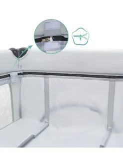 Reisebett Capri ab Geburt - 15 kg mit verstellbarem in grau