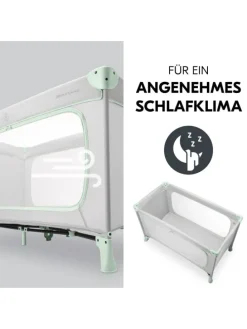 Reisebett Dream N Play Plus (mit seitlichem in grau,gruen