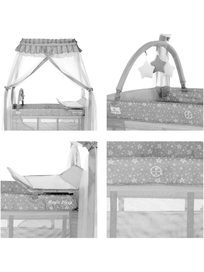 Reisebett, Laufstall Magic Sleep in blau