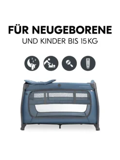Reisebett Play N Relax Center mit Wickelauflage, in blau