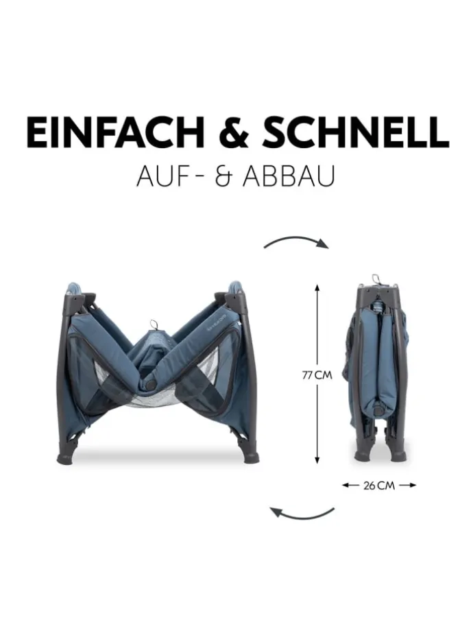 Reisebett Play N Relax Center mit Wickelauflage, in blau