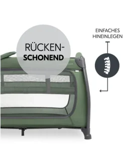 Reisebett Play N Relax Center mit Wickelauflage, in gruen