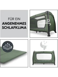 Reisebett Play N Relax Center mit Wickelauflage, in gruen