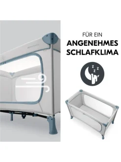 Reisebett Set Dream N Play Plus inkl. Spielzelt, in grau,blau