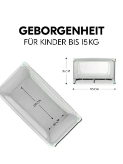 Reisebett Set Dream N Play Plus inkl. Alvi in grau,gruen