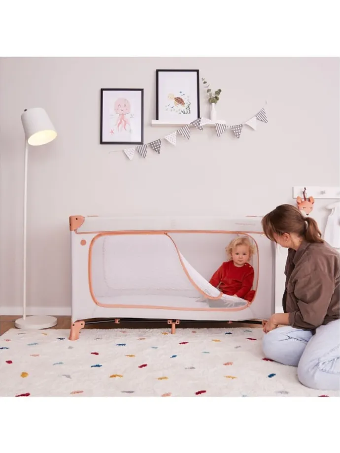 Reisebett Set Dream N Play Plus inkl. Alvi in grau,orange