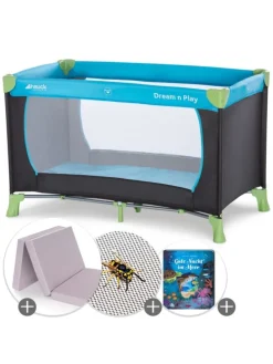 Reisebett Set Dream N Play inkl. Alvi Reisebett-Matratze in blau